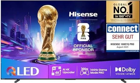 Hisense 100E7Q PRO für 1499€ (-6%)