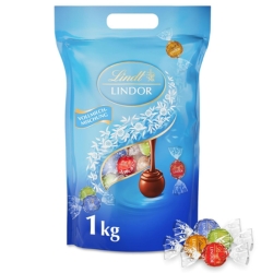 Lindt LINDOR Kugeln Vollmilch-Mischung (1 kg Vorratsbeutel, ca. 80 Stück) für 30€ (-19%)