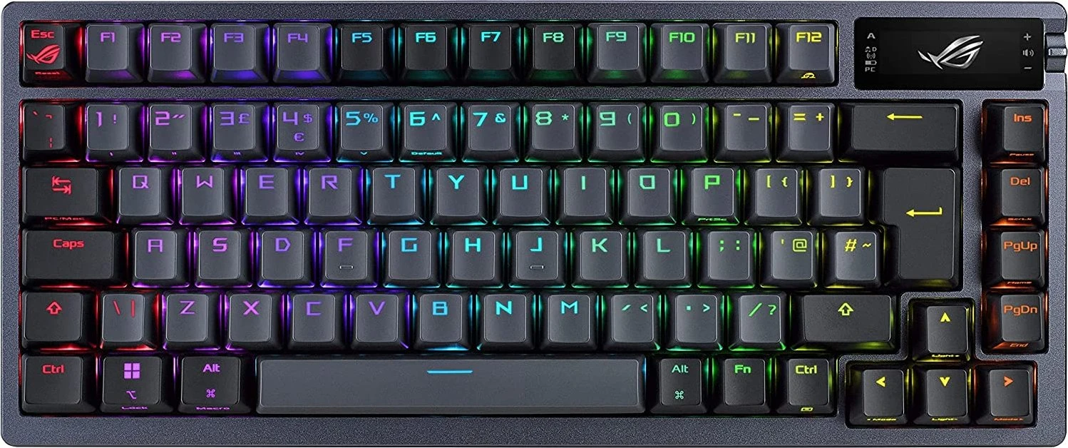 ASUS ROG Azoth Wireless Gaming Keyboard, PBT, hot-swap, ROG NX RED, USB/Bluetooth, DE für 173€ (-6%)
