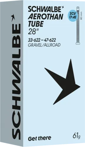Schwalbe Aerothan SCV 17AE 80mm 28″ Schlauch für 23€ (-16%)