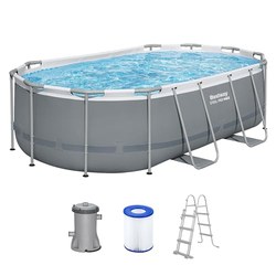 Bestway Power Steel Frame Pool Set oval (427x250x100 cm, 7.250 L)