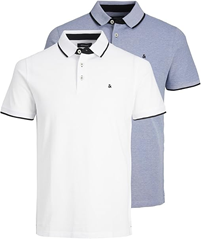 2er Pack JACK & JONES Poloshirts (100% Baumwolle, versch. Farben) für 30€ (-18%)