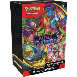 Pokémon TCG: Boosterbundle Mega-Entwicklung – Fatale Flammen (6 Booster) für 30€ (-49%)