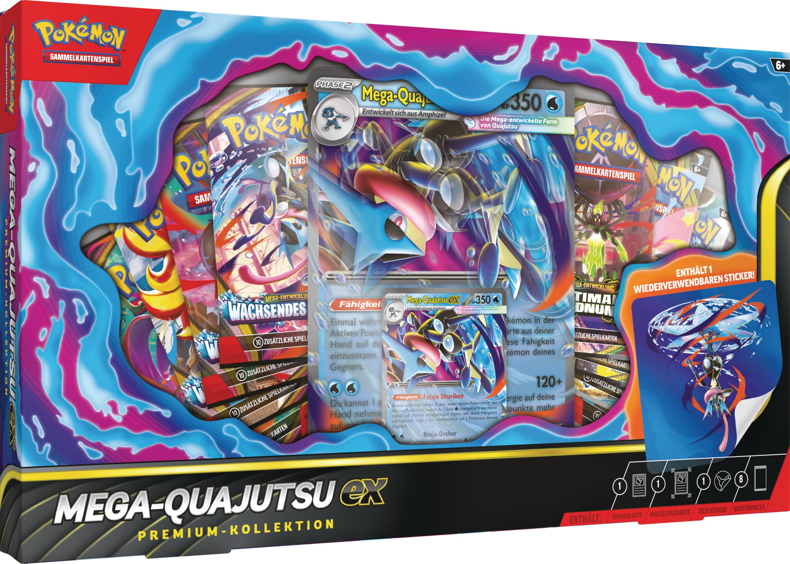 Pokémon Sammelkartenspiel: Premium Kollektion Mega-Quajutsu-ex (Amazon Einladung) für 47€ (-6%)