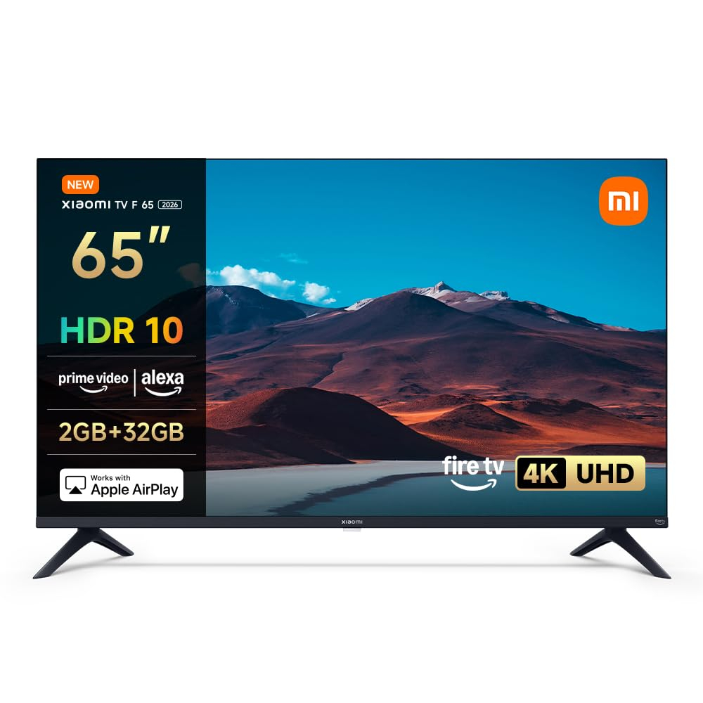 Xiaomi TV F 65, 65 Zoll (165 cm), 4K UHD, Smart TV, Fire OS8, Triple Tuner, „60Hz“ mit 120Hz Game Boost aktueller +BESTPREIS+ 5% Payback für 369€ (-26%)