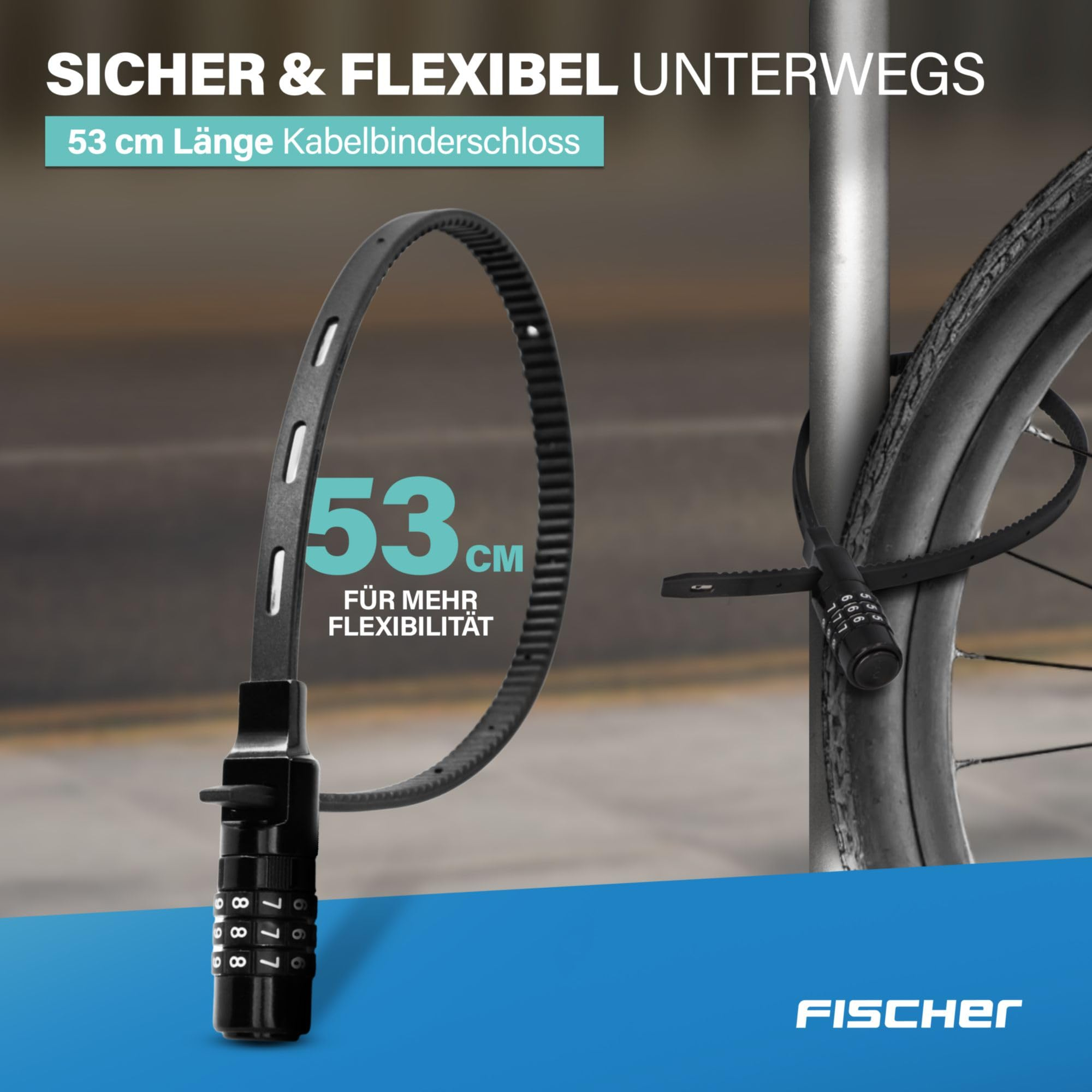 Fischer Kabelbinderschloss fürs Fahrrad für 7€ (-15%)