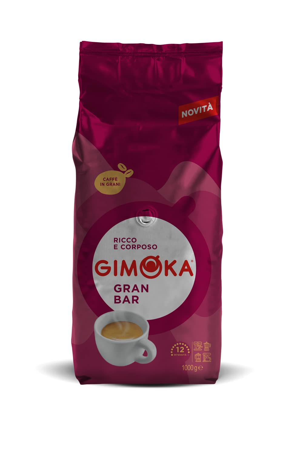 Gimoka – Kaffeebohnen – 1 kg – Gran Bar Mischung – Intensität 12 – hergestellt in Italien (Spar-Abo ) für 9€ (-34%)