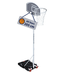 HUDORA Basketballständer All Stars 205 (Höhenverstellbar, Mobil, Wetterfest) für 46€ (-39%)