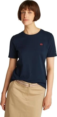 Tommy Hilfiger Flag T-Shirt kurzarm dark blue (Damen) für 12€ (-13%)