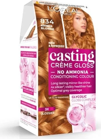 L’Oréal Casting Creme Gloss Haarfarbe 834 kupfergoldblond für 4€ (-23%)