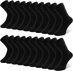 QINCAO Socken 10er Pack (Damen & Herren, gekämmte Baumwolle, Komfortbund)