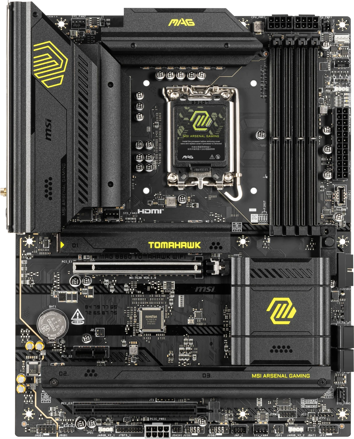 MSI MAG B860 Tomahawk WIFI (Intel 1851) für 195€ (-5%)