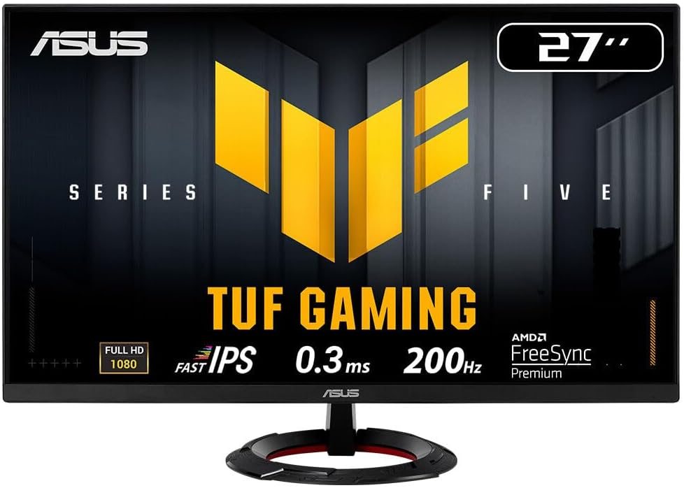 ASUS TUF Gaming VG279Q5R 27 Zoll Full HD IPS Monitor mit 200 Hz, 0.3ms GtG, FreeSync, Adaptive Sync für 94€ (-35%)