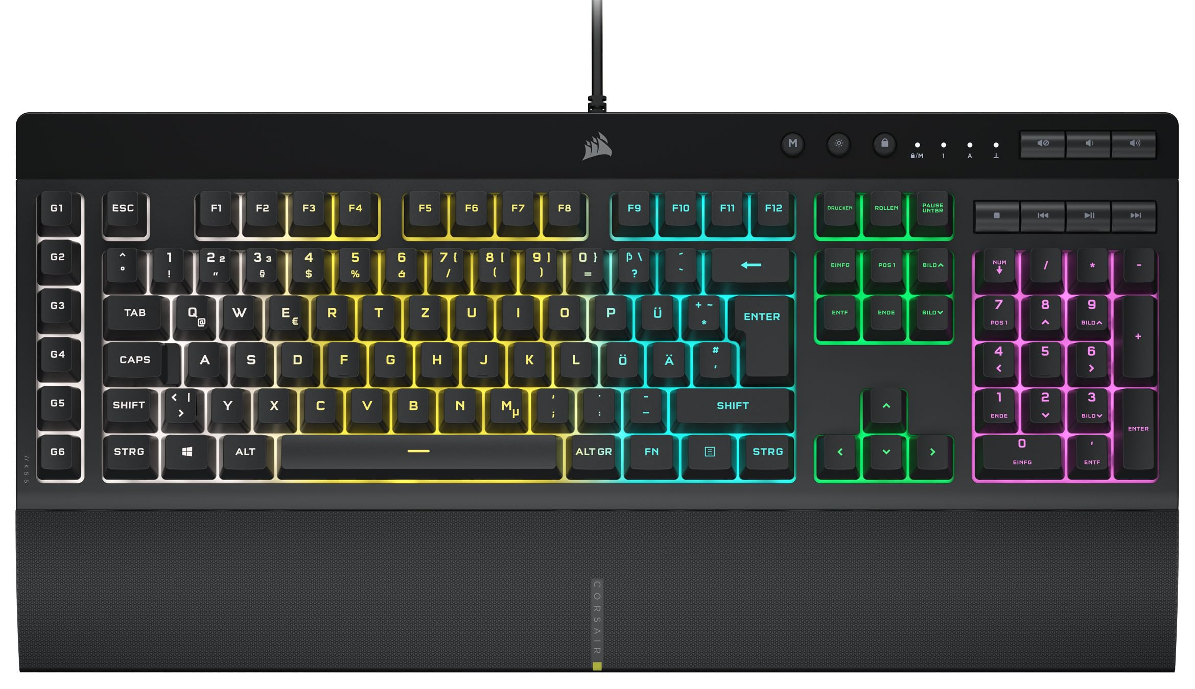 Corsair Gaming K55 RGB PRO Kabelgebundene Membrantastatur für 40€ (-39%)