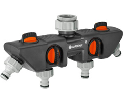 Gardena 4-Wege-Verteiler (stufenlos regulierbar, absperrbar) für 24€ (-19%)