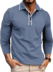 Gleam Ledra Herren Poloshirt (mit Brusttasche & Knopfleiste, verschiedene Farben)