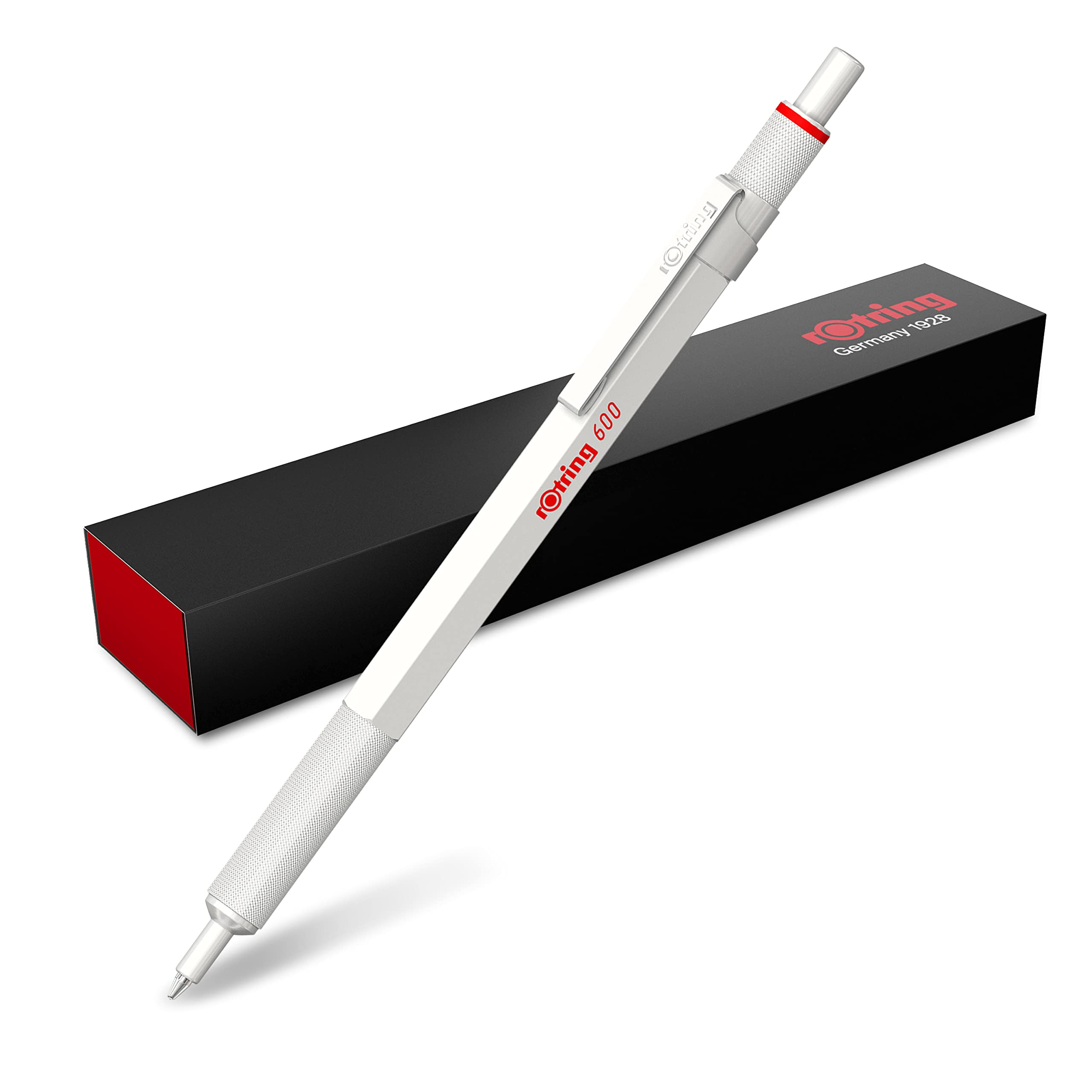 rOtring 600 Kugelschreiber | mittlere Spitze | Schwarze Tinte | perlweißer Schaft für 22€ (-28%)