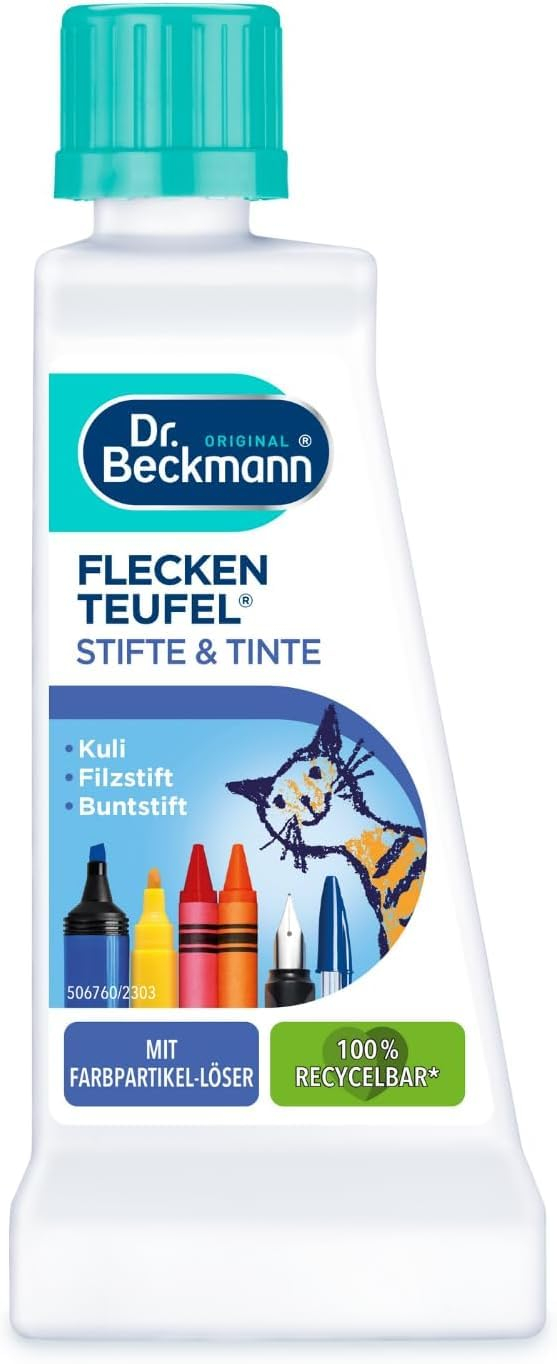 /Sparabo Dr. Beckmann Fleckenteufel Stifte & Tinte | Spezialfleckentferner gegen Kugelschreiber-Flecken, Tinten-Flecken u.v.m. | 50 ml für 1€ (-62%)