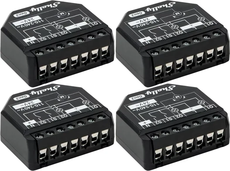 Shelly 2PM Gen3, 2-Kanal, Unterputz, Schaltaktor mit Strommessfunktion, 4er-Pack für 77€ (-7%)