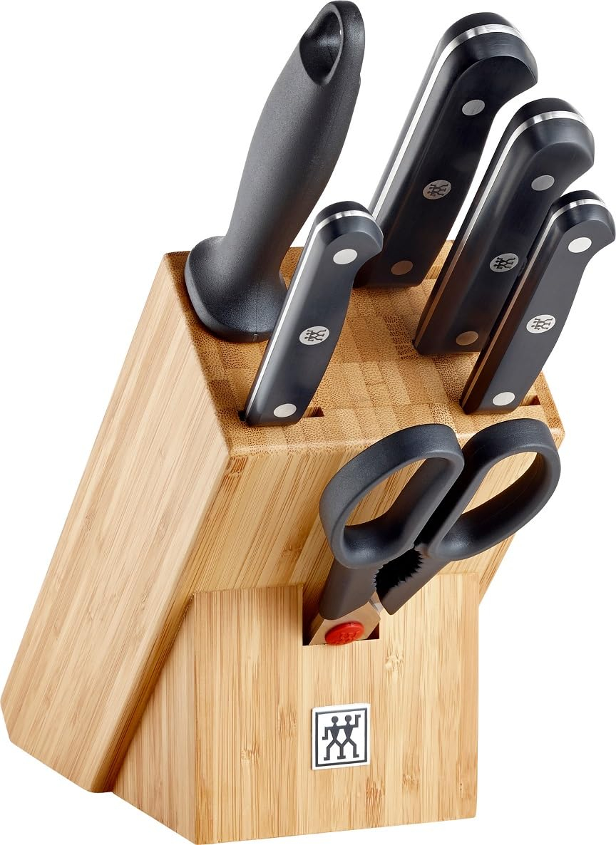 ZWILLING Gourmet Messerblock 7-teilig, Rostfreier Spezialstahl für 101€ (-33%)