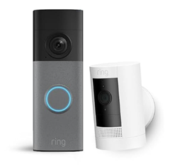 Ring Videotürklingel 2k mit 6fach Zoom + Außenkamera Bundle