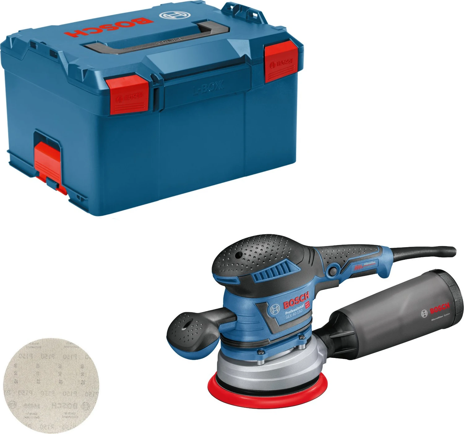 Bosch Professional GEX 40-150 Elektro-Exzenterschleifer inkl. L-Boxx für 212€ (-14%)