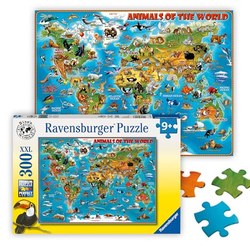 Ravensburger Kinderpuzzle Tiere rund um die Welt (300 Teile XXL)