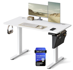 SONGMICS Elektrisch höhenverstellbarer Schreibtisch (120x60cm, Memory-Funktion)